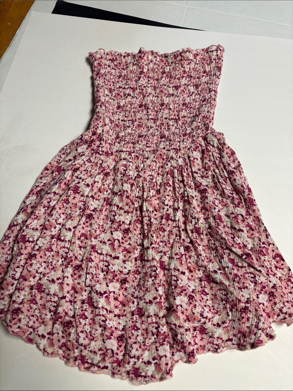 Garage Pink Floral Smocked Romper
